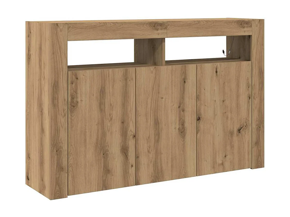 Buffet | Bahut | Meuble de rangement Chêne artisanal Bois d'ingénierie 116 x 30 x 75 cm Buffet | Bahut | Meuble de rangement