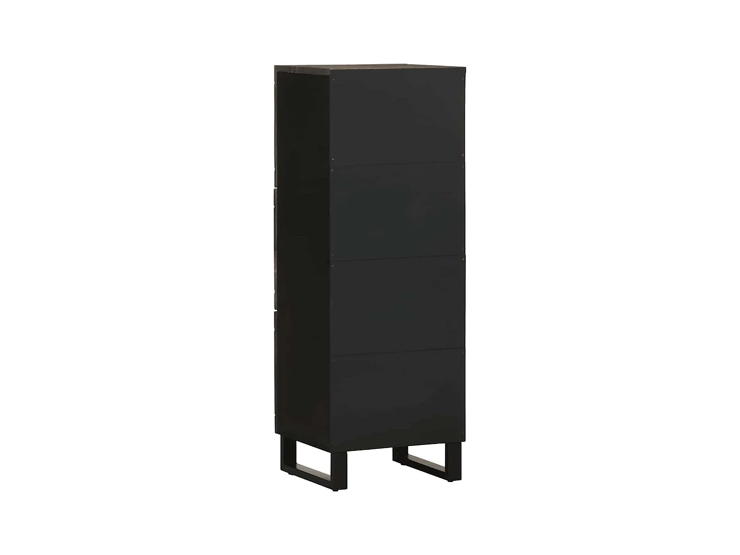 Buffet | Bahut | Meuble de rangement noir 40x33x110 cm bois de manguier massif