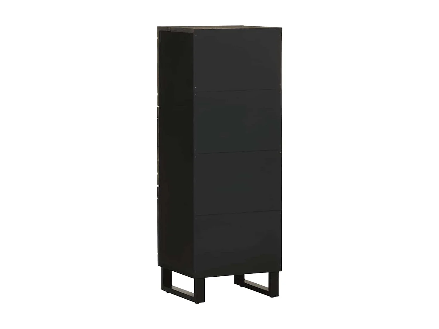 Credenza | Buffet | Armadio Nera 40x33x110 cm in Legno Massello di Mango