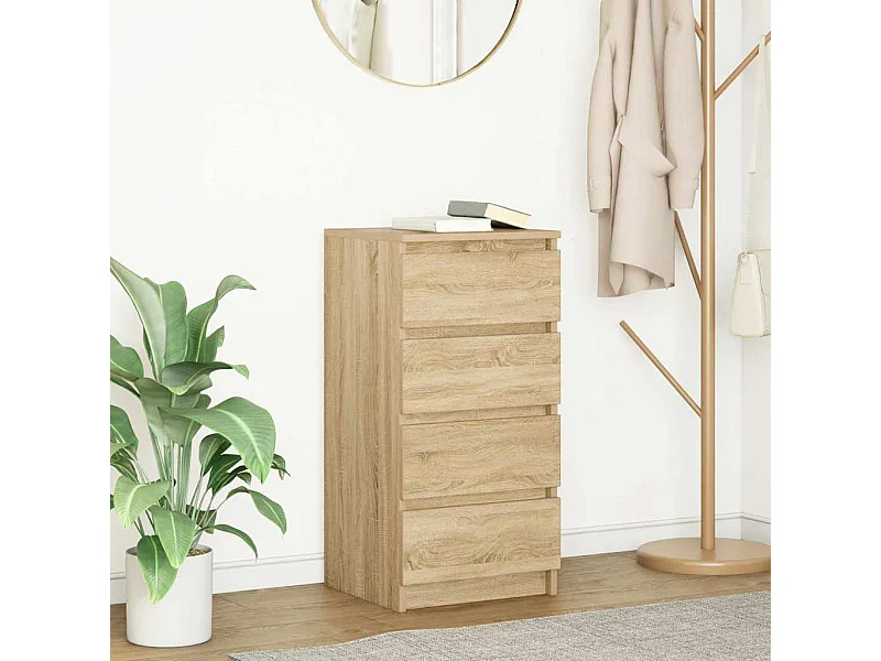 Buffet | Commode à tiroir | Meuble de rangement chêne sonoma 37,5x35x76 cm bois d'ingénierie
