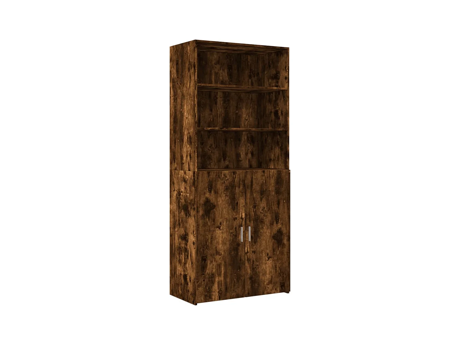 Buffet | Bahut | Meuble de rangement haut chêne fumé 80x42,5x185 cm bois d'ingénierie