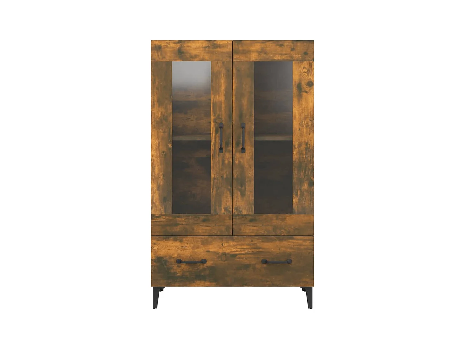 Buffet | Bahut | Meuble de rangement haut Chêne fumé 70x31x115 cm Bois d'ingénierie