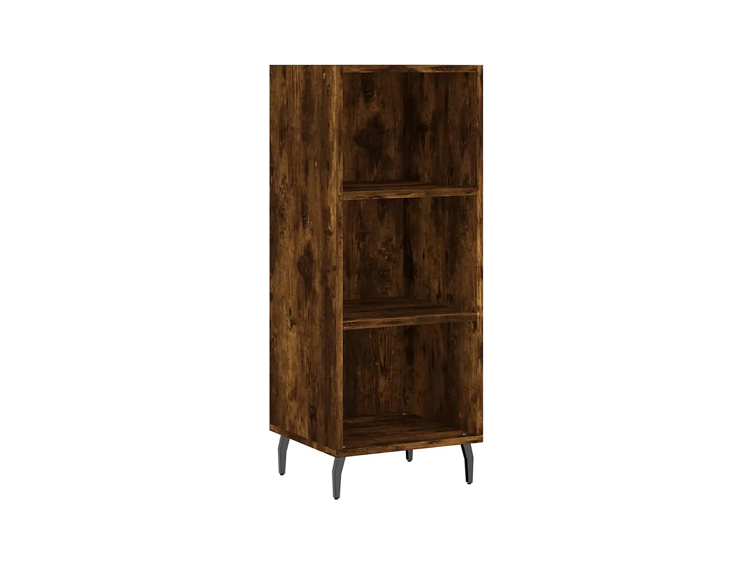Buffet | Bahut | Meuble de rangement haut Chêne fumé 34,5x34x180 cm Bois d'ingénierie