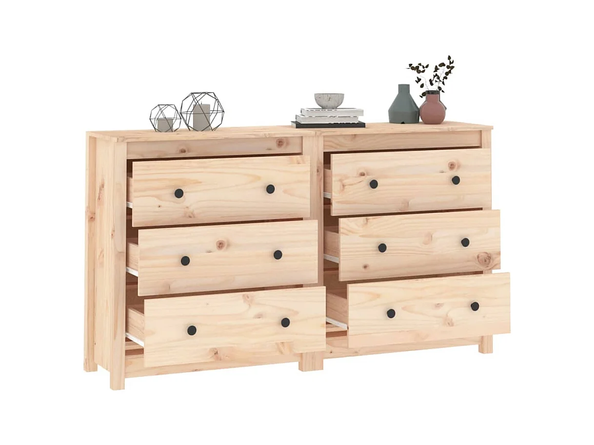 Buffet | Bahut | Meuble de rangement 140x35x80 cm Bois massif de pin