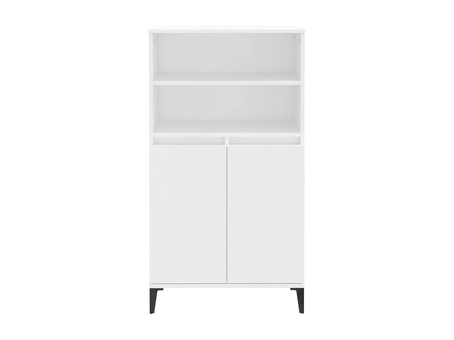 Credenza | Buffet | Armadio Alta Bianca 60x36x110 cm in Legno Multistrato