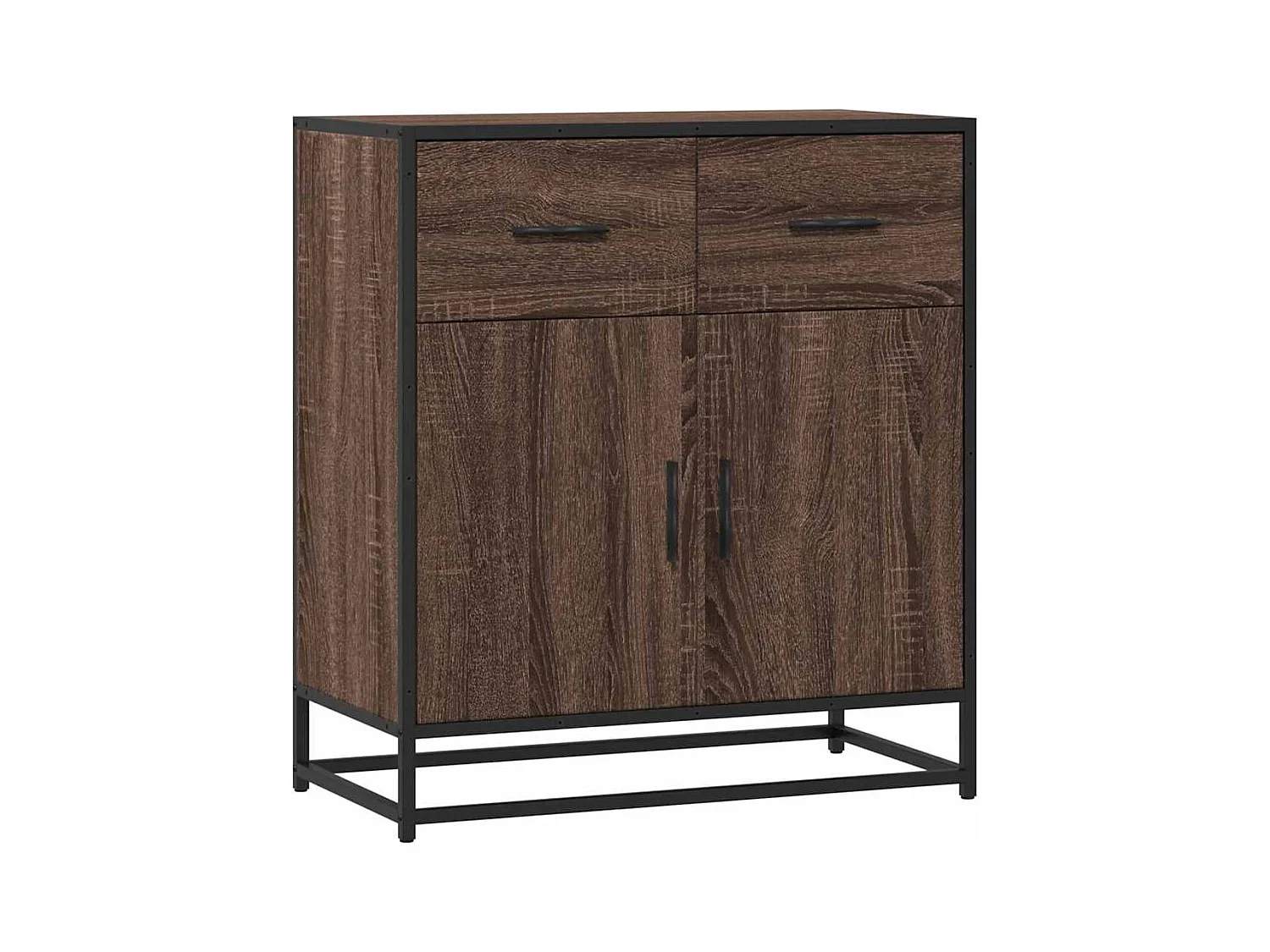 Credenza | Buffet | Armadio Rovere Marrone 68x35x76 cm in Legno Multistrato