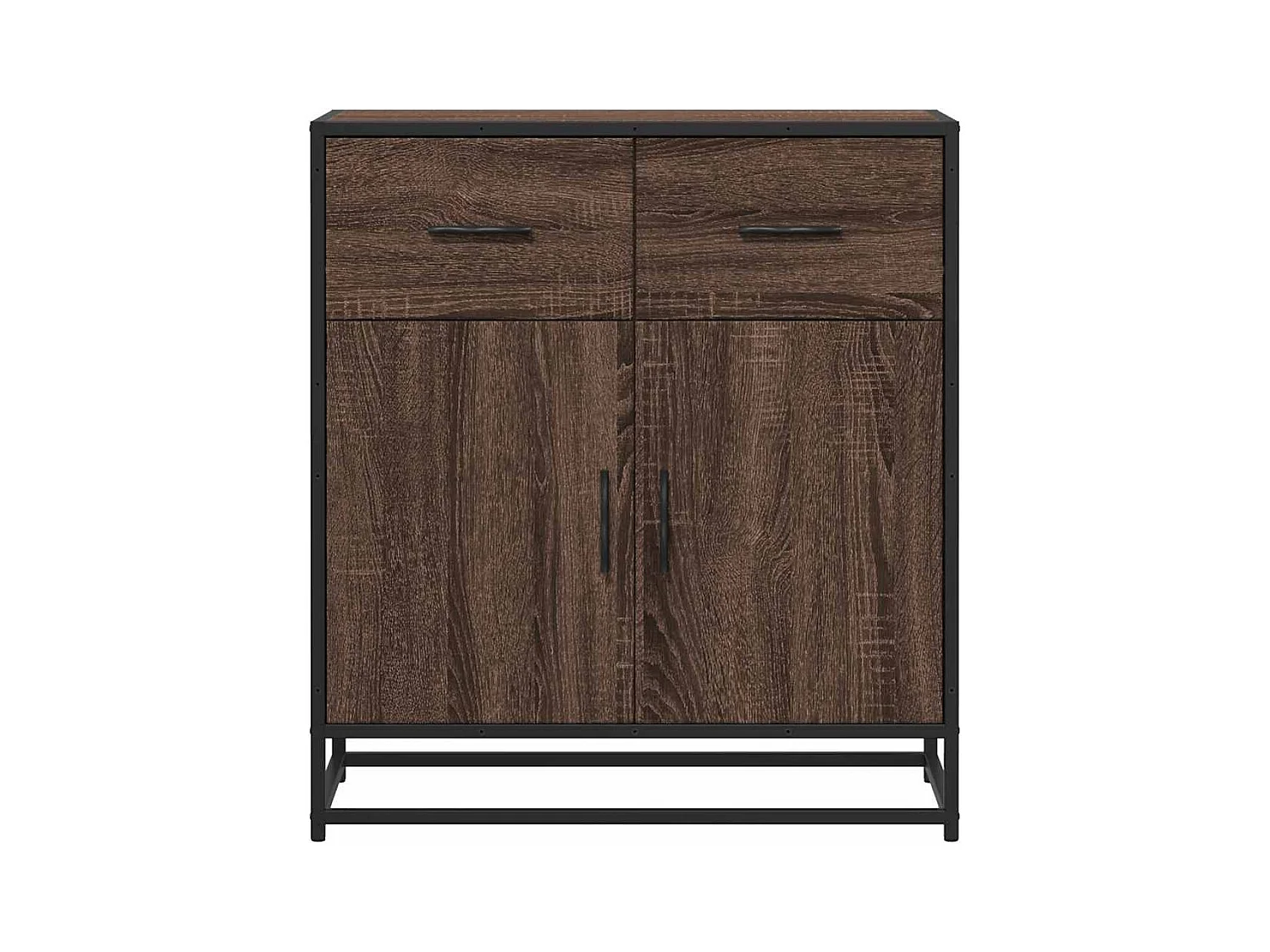 Credenza | Buffet | Armadio Rovere Marrone 68x35x76 cm in Legno Multistrato