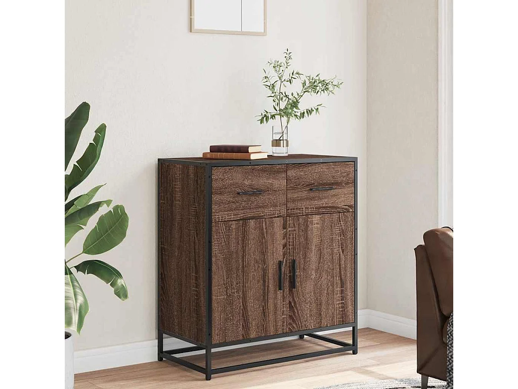 Buffet | Bahut | Meuble de rangement chêne marron 68x35x76 cm bois d'ingénierie