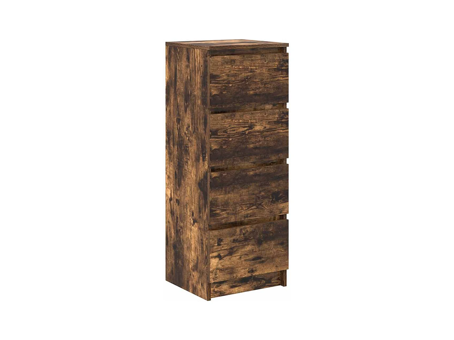 Buffet | Commode à tiroir | Meuble de rangement chêne fumé 37,5x35x99 cm bois d'ingénierie