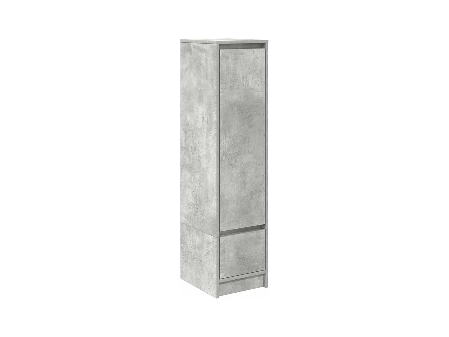 Buffet | Commode à tiroir | Meuble de rangement haut gris béton 29,5x34x119,5 cm bois d'ingénierie