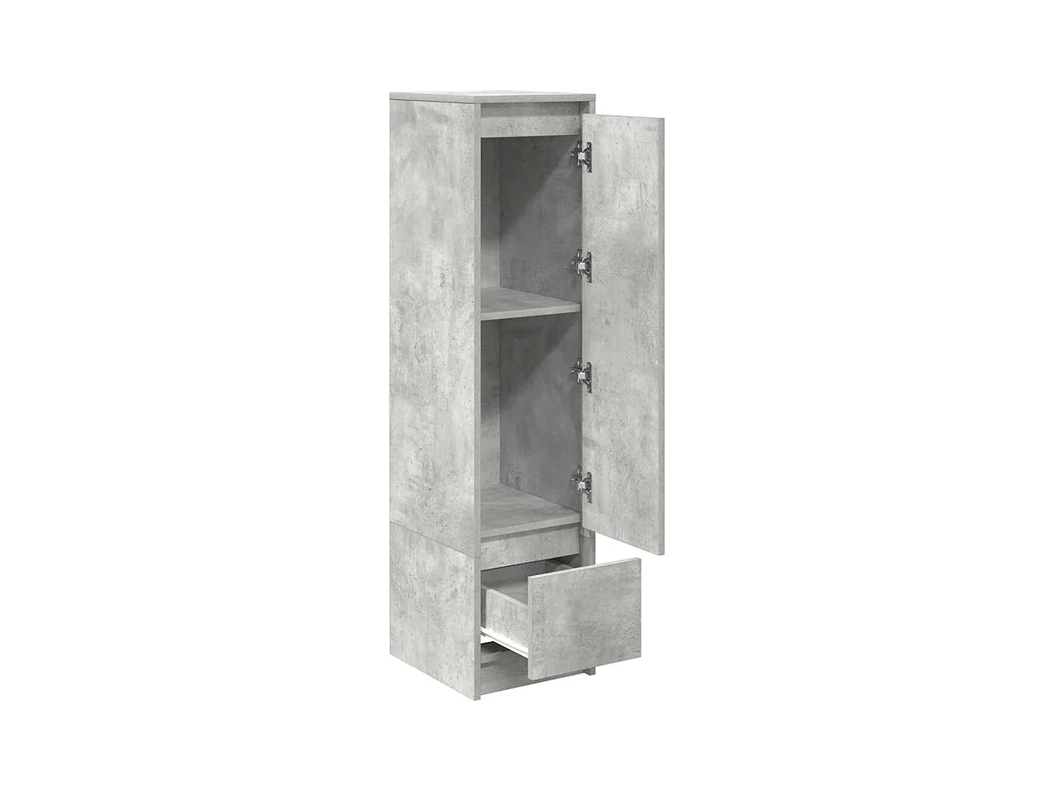 Buffet | Commode à tiroir | Meuble de rangement haut gris béton 29,5x34x119,5 cm bois d'ingénierie