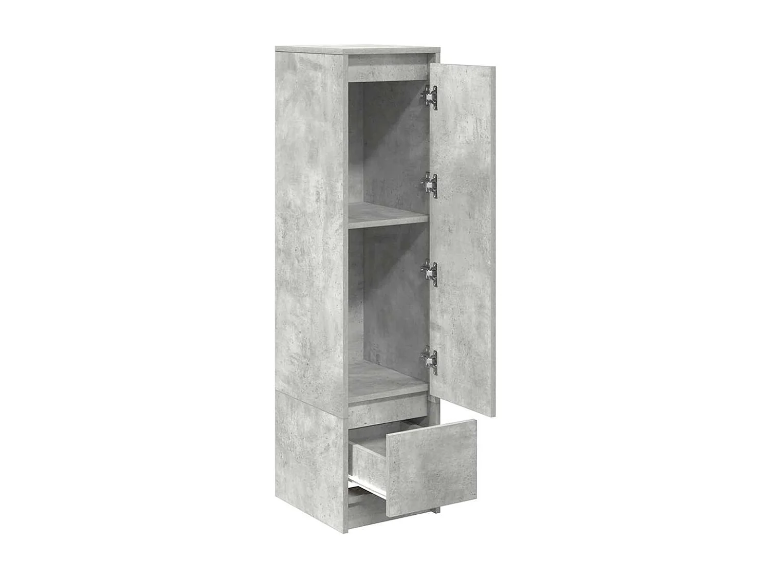 Buffet | Commode à tiroir | Meuble de rangement haut gris béton 29,5x34x119,5 cm bois d'ingénierie
