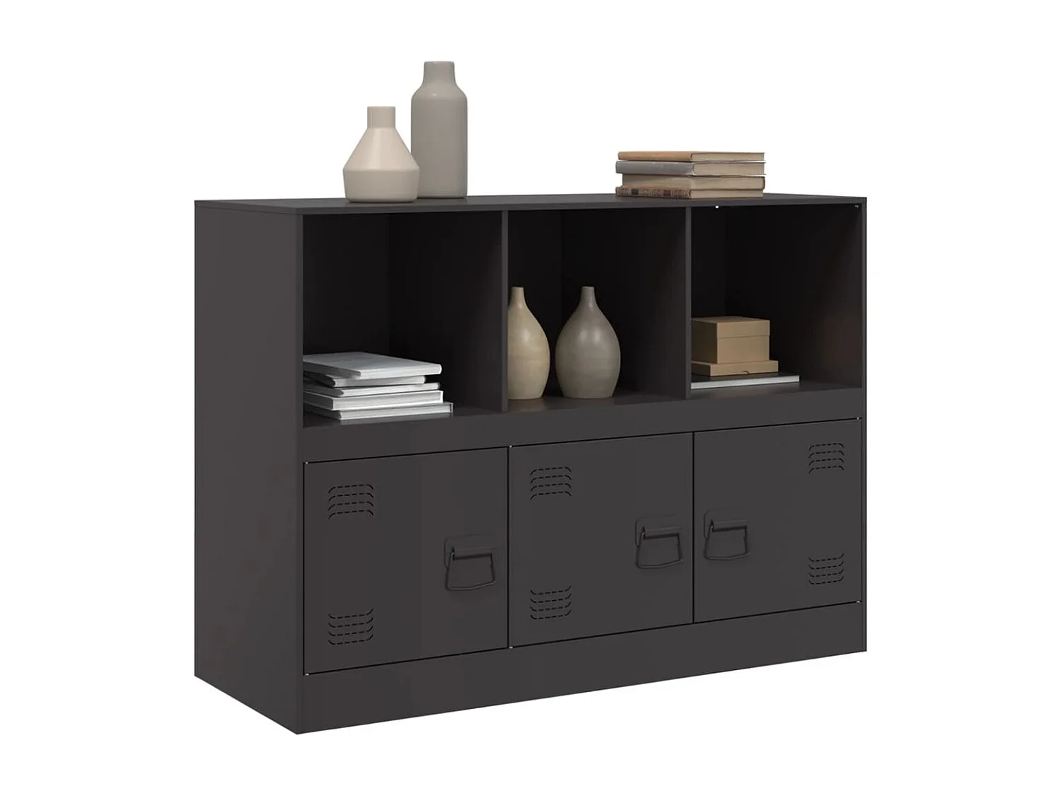 Credenza | Buffet | Armadio Nera 99x39x73 cm in Acciaio