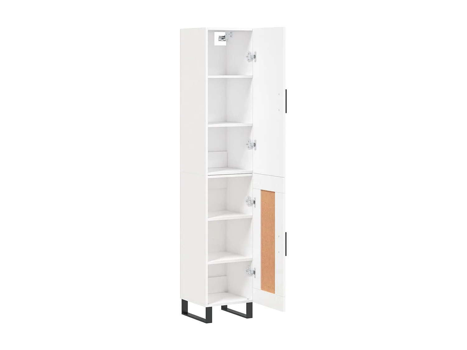 Credenza | Buffet | Armadio Bianca 34,5x34x180 cm in Legno Multistrato