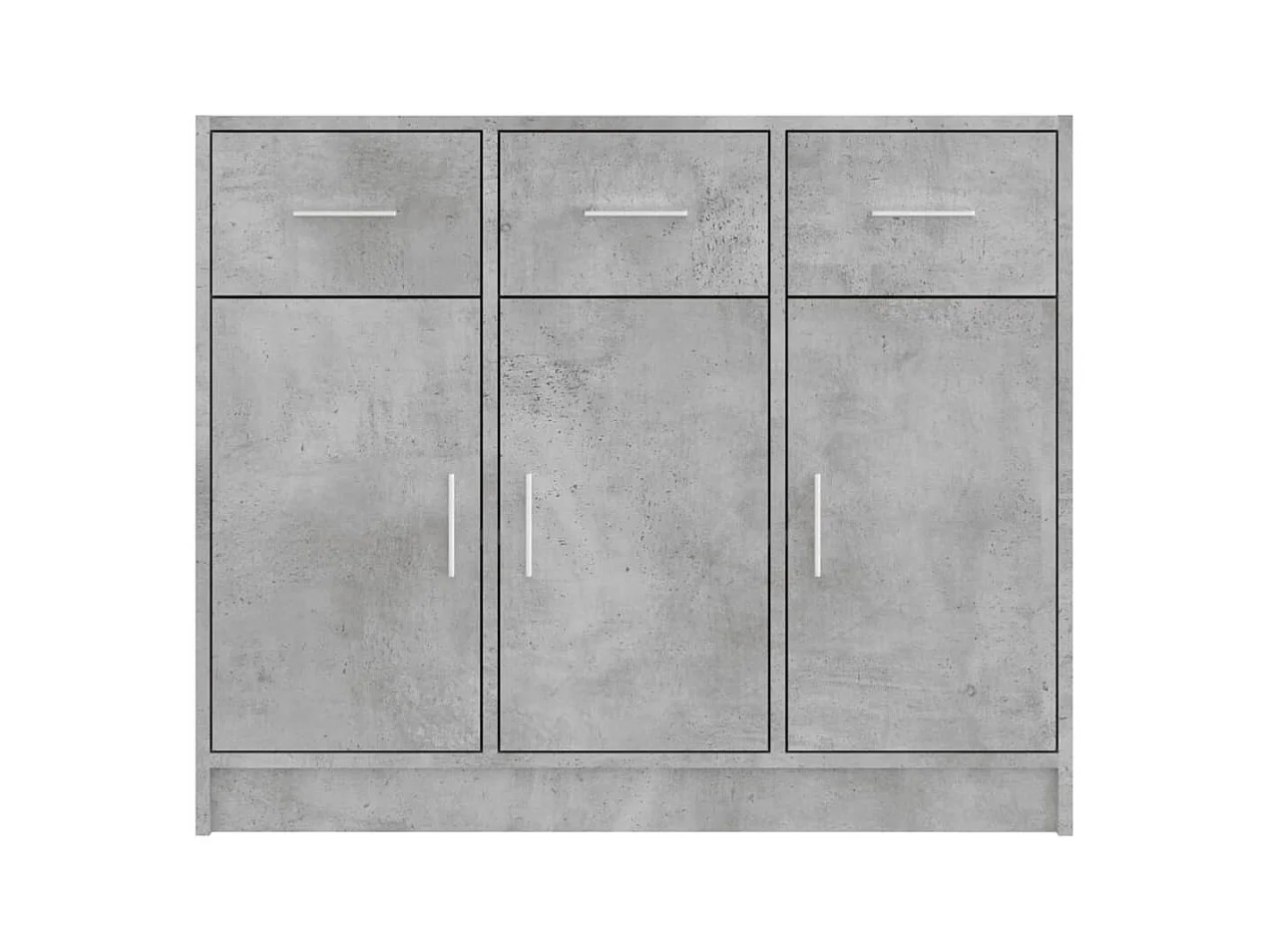 Buffet | Bahut | Meuble de rangement gris béton 91x28x75 cm bois d'ingénierie