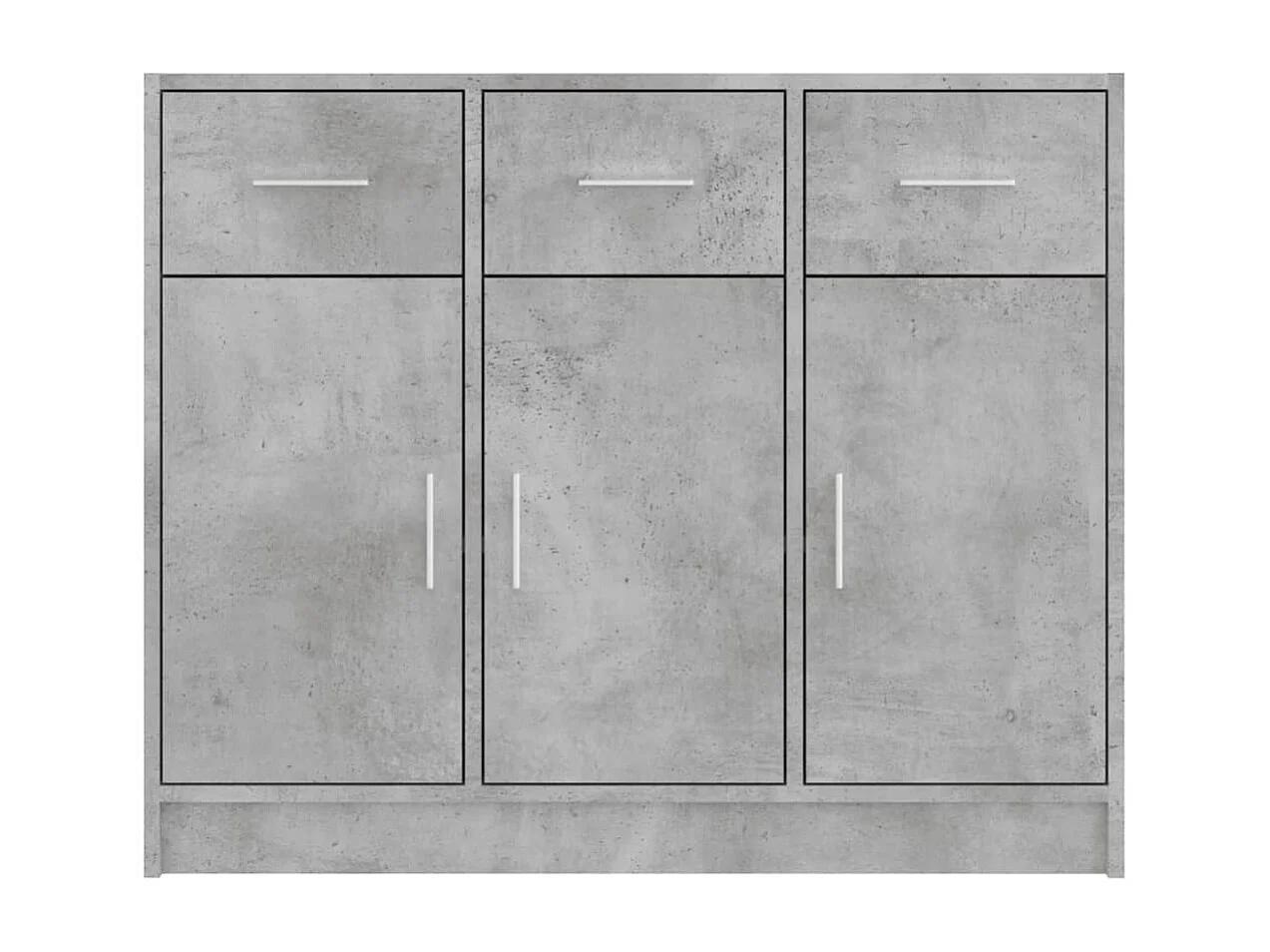 Buffet | Bahut | Meuble de rangement gris béton 91x28x75 cm bois d'ingénierie