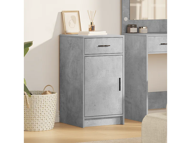 Sideboard | Credenza | Armadio Grigio Cemento 40x41x75 cm Legno Ingegnerizzato
