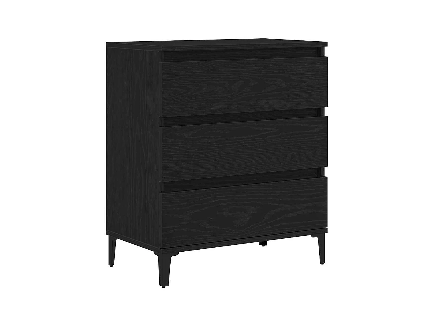 Buffet | Bahut | Meuble de rangement Noir Chêne 60x35x70 cm Bois d'ingénierie