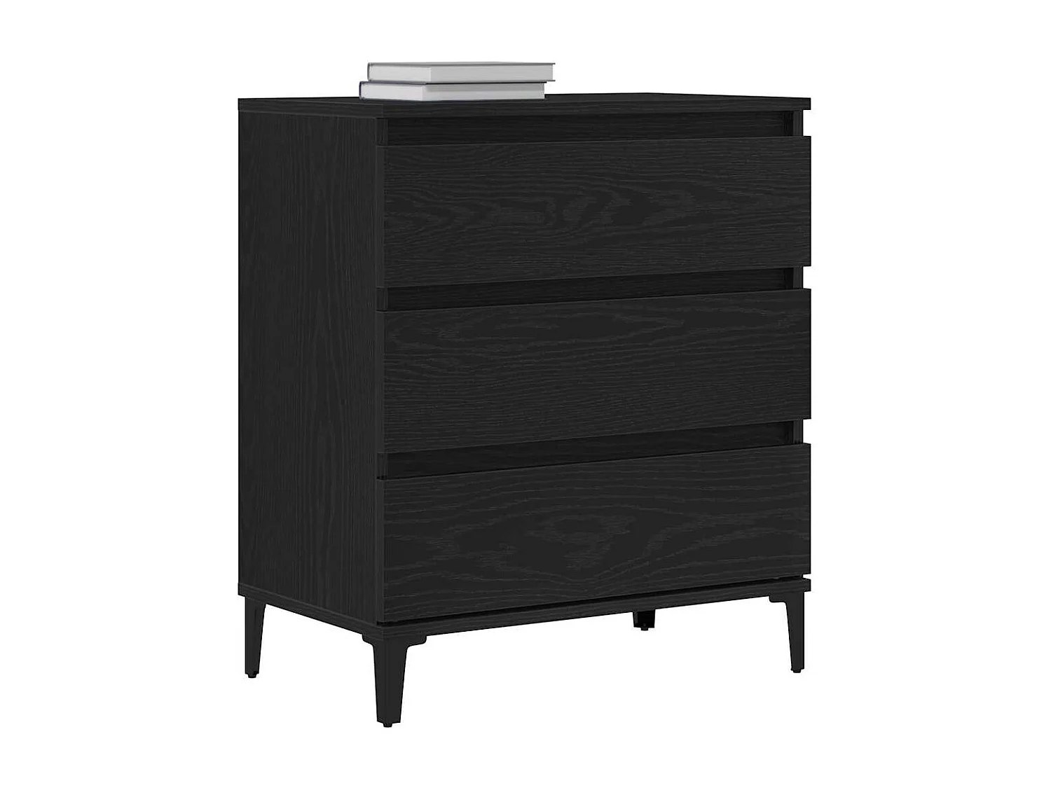 Buffet | Bahut | Meuble de rangement Noir Chêne 60x35x70 cm Bois d'ingénierie