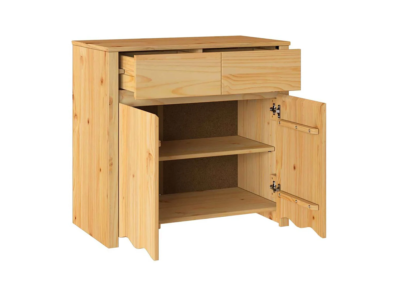 Buffet | Commode à tiroir | Meuble de rangement "DRAMMEN" 79x43x75,5 cm en bois massif de pin