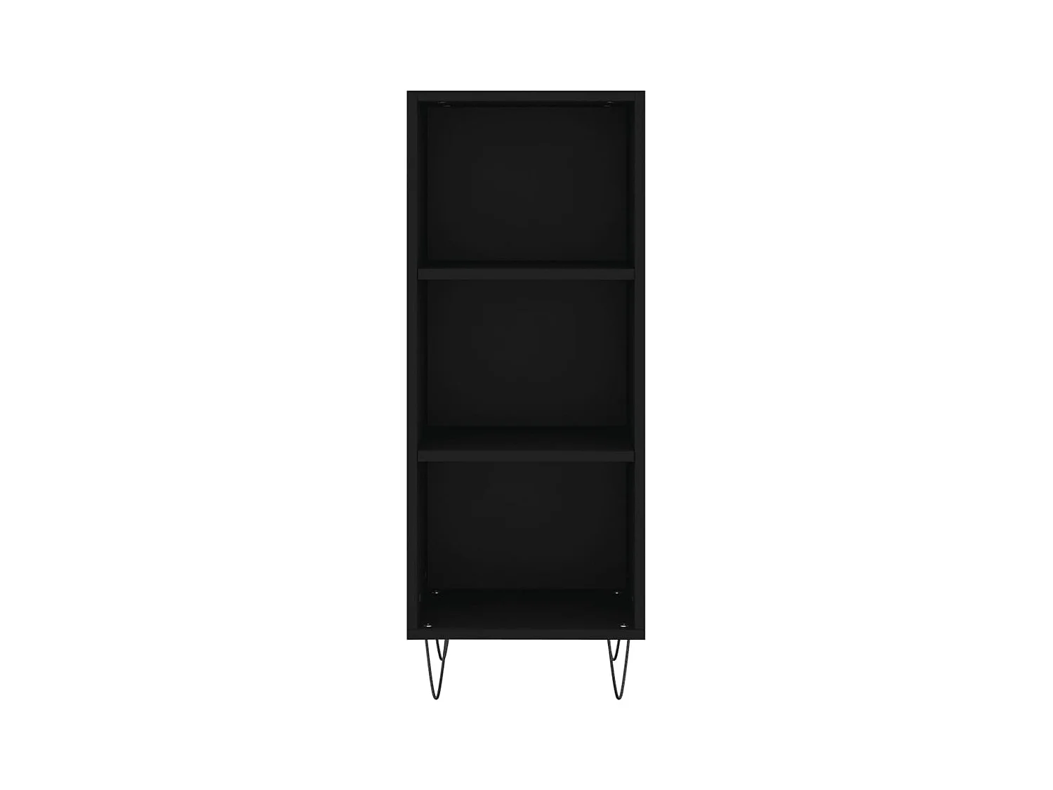 Buffet | Bahut | Meuble de rangement noir 34,5x32,5x90 cm bois d'ingénierie