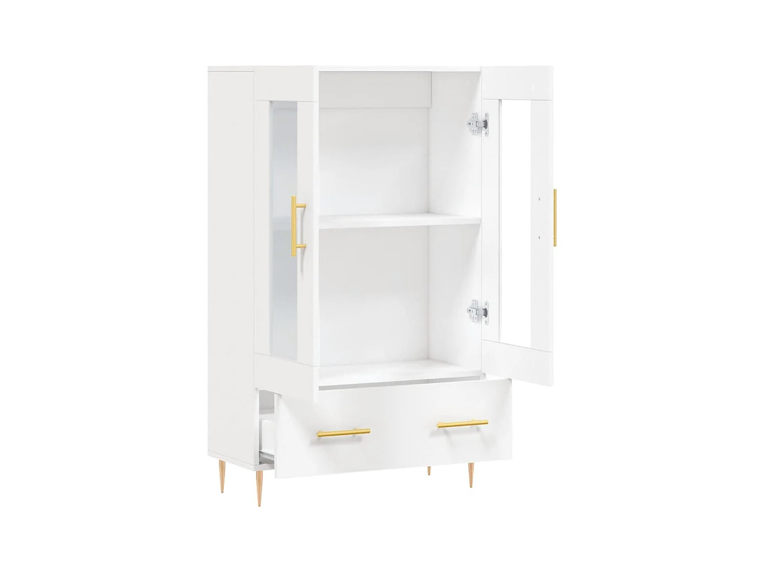 Credenza | Buffet | Armadio Bianca 69,5x31x115 cm in Legno Multistrato