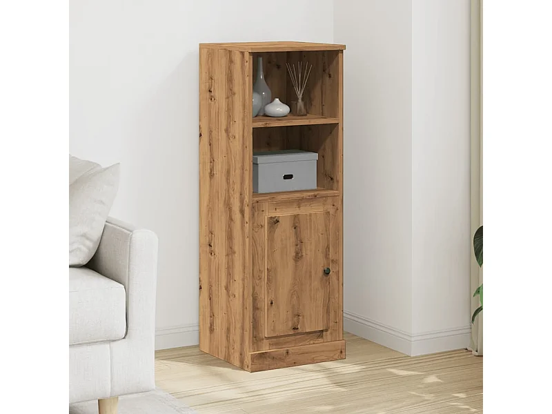 Buffet | Bahut | Meuble de rangement haut chêne artisanal 36x35,5x103,5 cm bois d'ingénierie