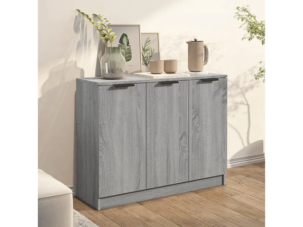 Buffet | Bahut | Meuble de rangement Sonoma gris 90,5x30x70 cm Bois d'ingénierie