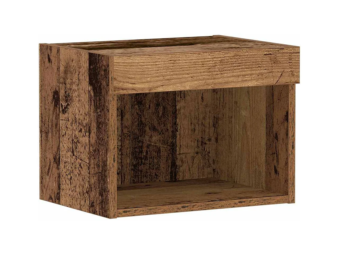 Buffet | Bahut | Meuble de rangement mural avec lumières LED en vieux bois 40x30x30 cm