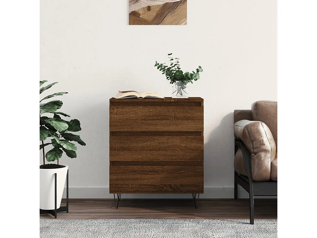 Credenza | Buffet | Armadio Rovere Marrone 60x35x70 cm in Legno Multistrato