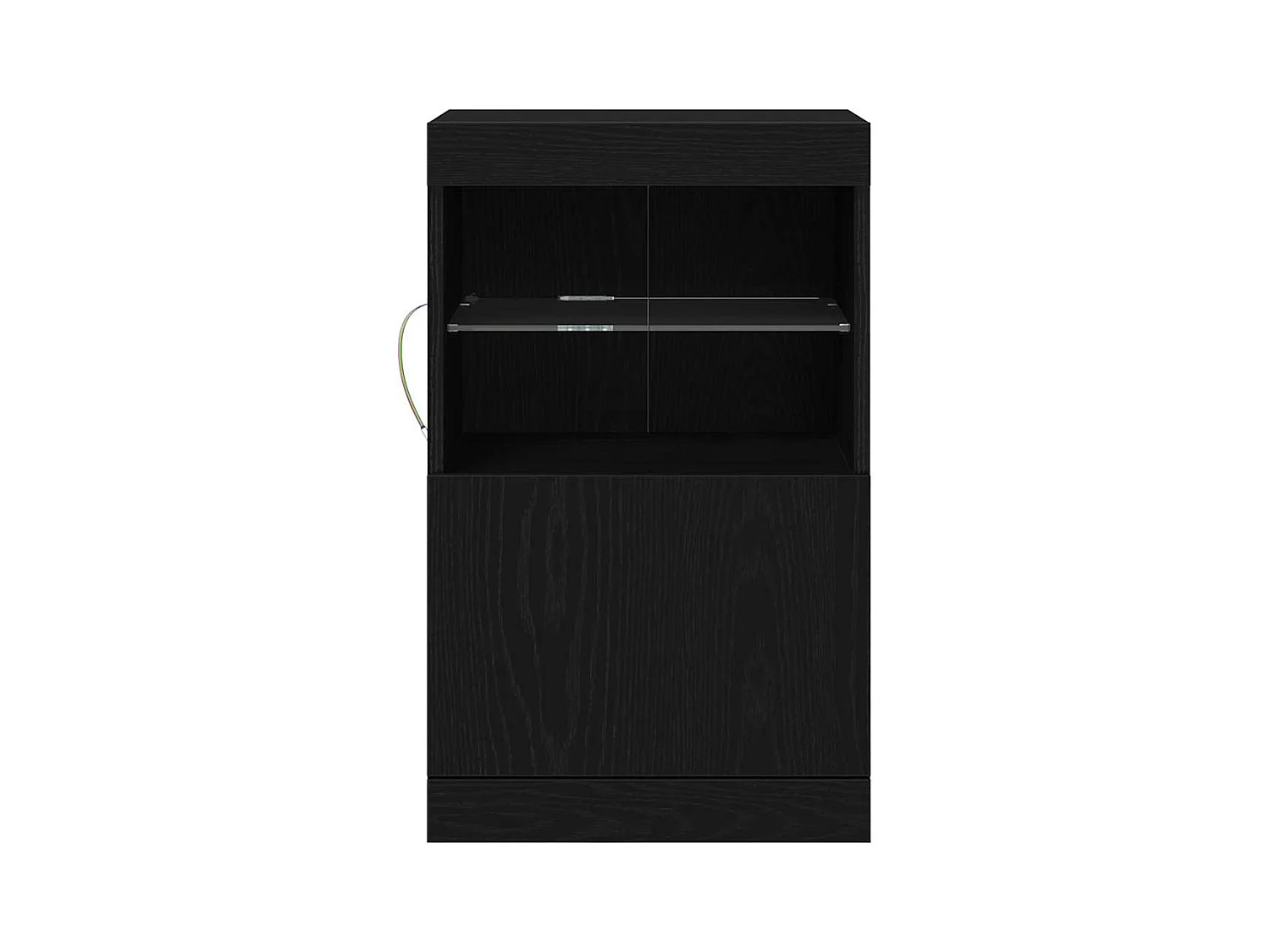 Buffet | Bahut | Meuble de rangement avec éclairage LED Chêne noir 41x37x67 cm