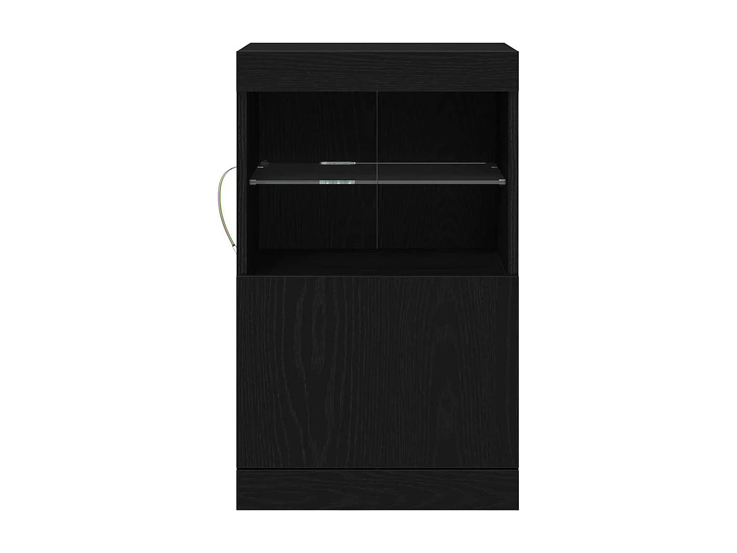Buffet | Bahut | Meuble de rangement avec éclairage LED Chêne noir 41x37x67 cm
