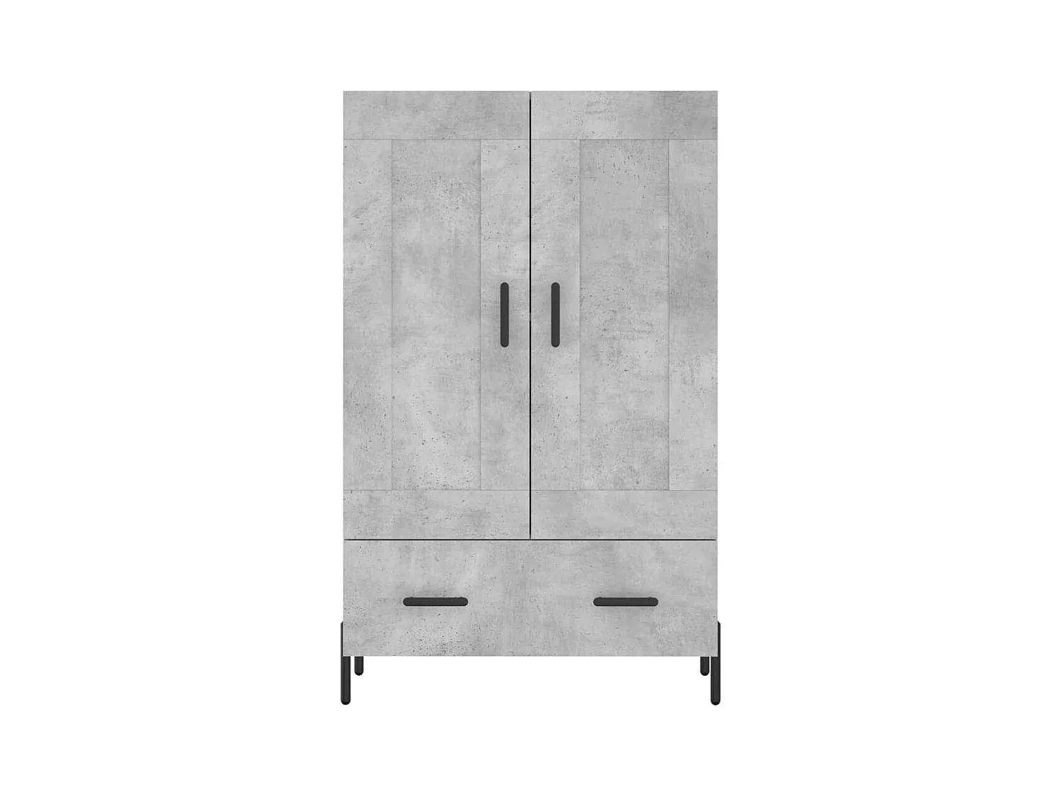 Buffet | Bahut | Meuble de rangement haut gris béton 69,5x31x115 cm bois d'ingénierie