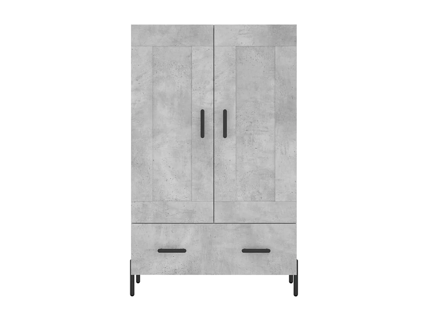 Credenza | Buffet | Armadio Grigio Cemento 69,5x31x115 cm in Legno Multistrato