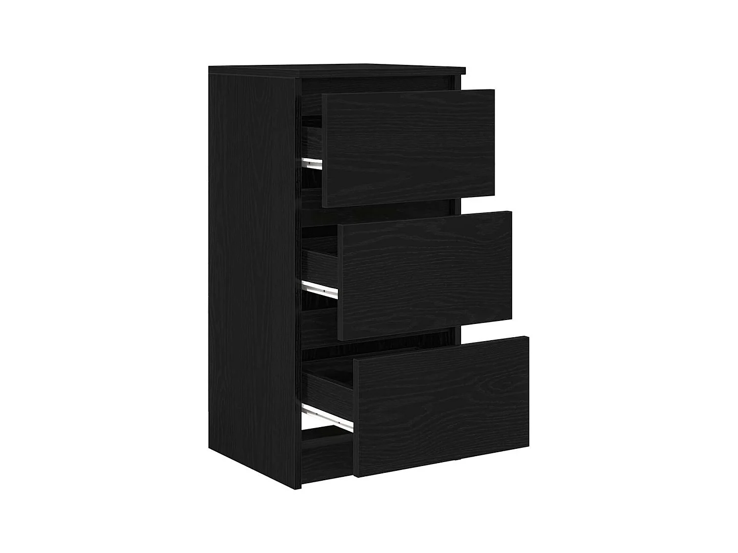 Buffet | Commode à tiroir | Meuble de rangement chêne noir 37,5x35x76 cm bois d'ingénierie