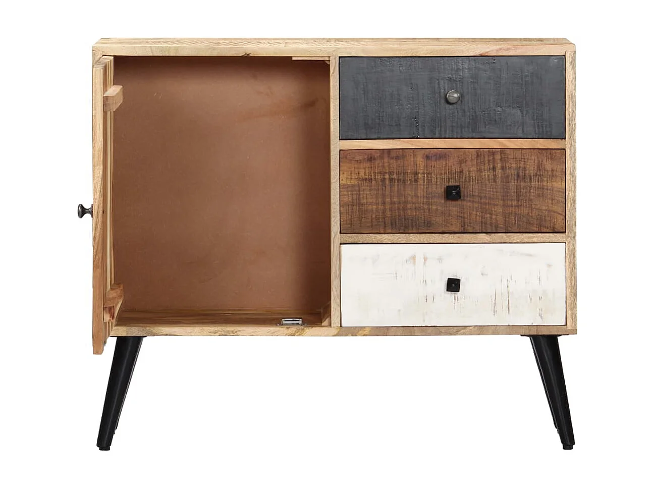 Buffet | Commode à tiroir | Meuble de rangement 88x30x73 cm Bois de manguier massif