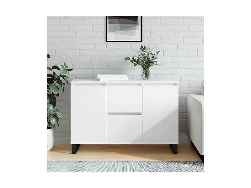 Buffet | Bahut | Meuble de rangement blanc 104x35x70 cm bois d'ingénierie