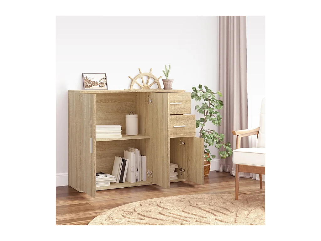 Buffet | Bahut | Meuble de rangement Chêne sonoma 91x29,5x75 cm Bois d'ingénierie