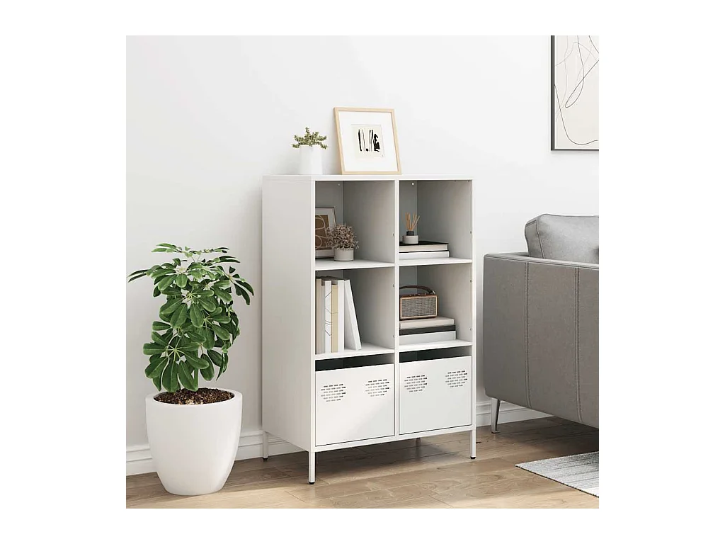 Credenza | Buffet | Armadio Bianca 68x39x103,5 cm in Acciaio