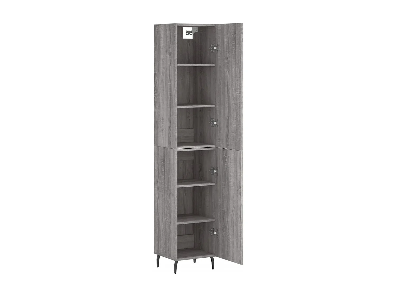 Buffet | Bahut | Meuble de rangement haut Sonoma gris 34,5x34x180 cm Bois d'ingénierie