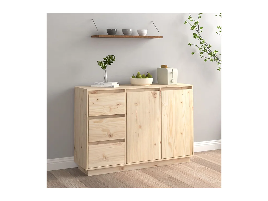 Buffet | Commode à tiroir | Meuble de rangement 111x34x75 cm Bois massif de pin