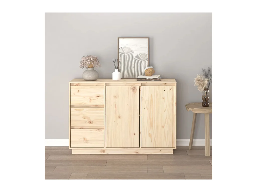 Buffet | Commode à tiroir | Meuble de rangement 111x34x75 cm Bois massif de pin