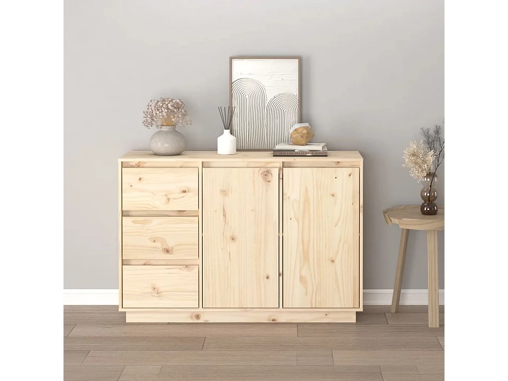 Buffet | Commode à tiroir | Meuble de rangement 111x34x75 cm Bois massif de pin
