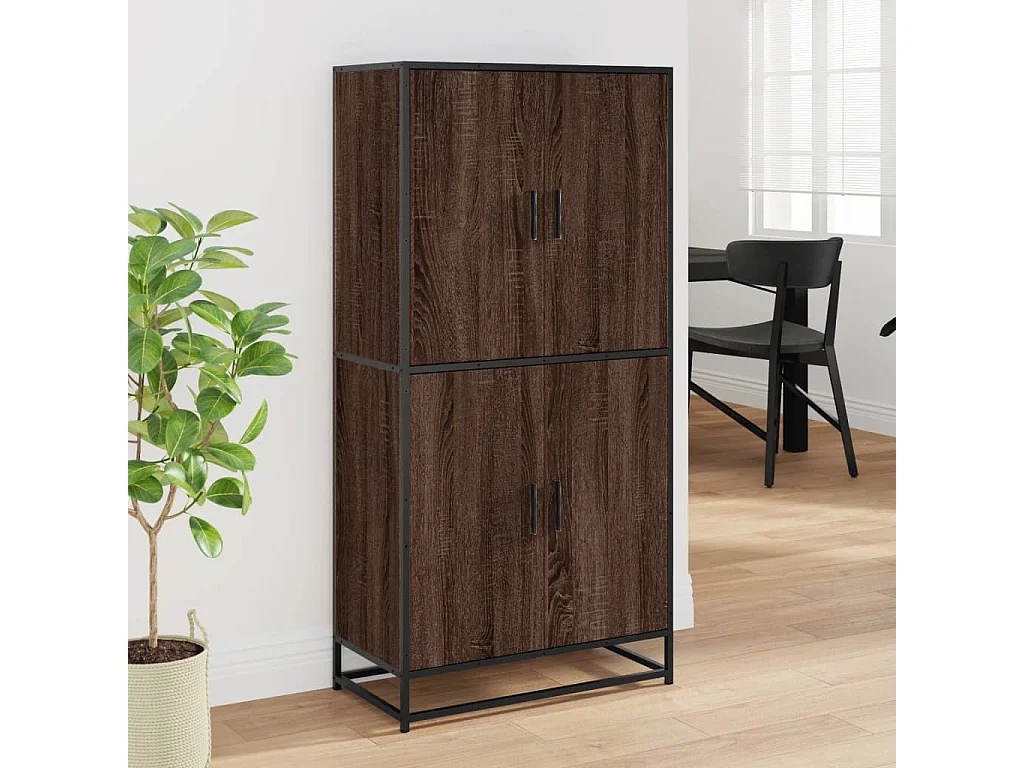 Credenza | Buffet | Armadio Rovere Marrone 68x35x139 cm in Truciolato