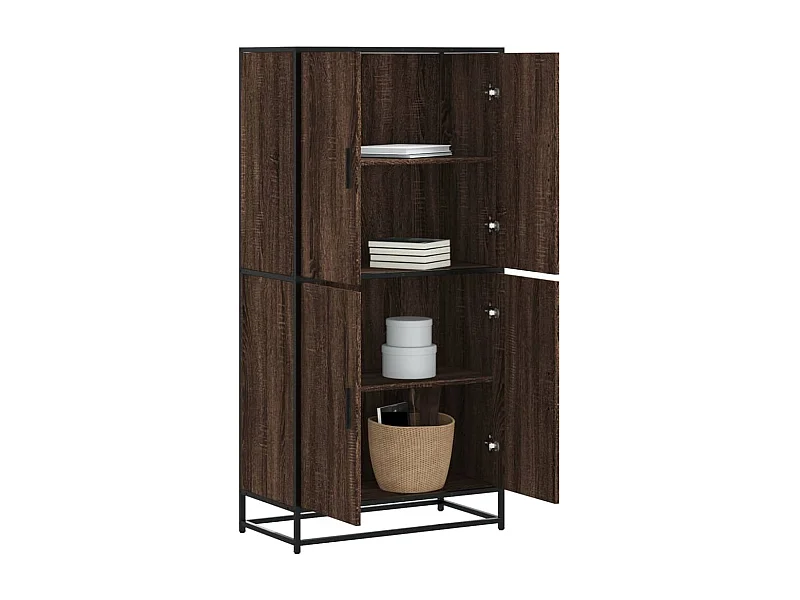 Credenza | Buffet | Armadio Rovere Marrone 68x35x139 cm in Truciolato