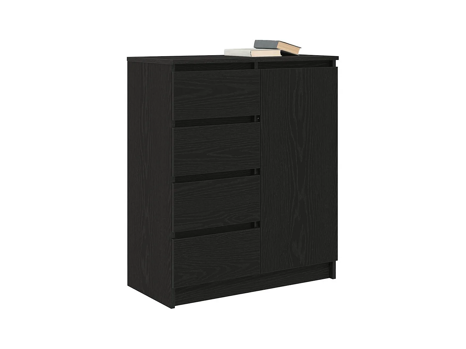 Buffet | Commode à tiroir | Meuble de rangement avec tiroirs chêne noir 71x35x84 cm bois d'ingénierie