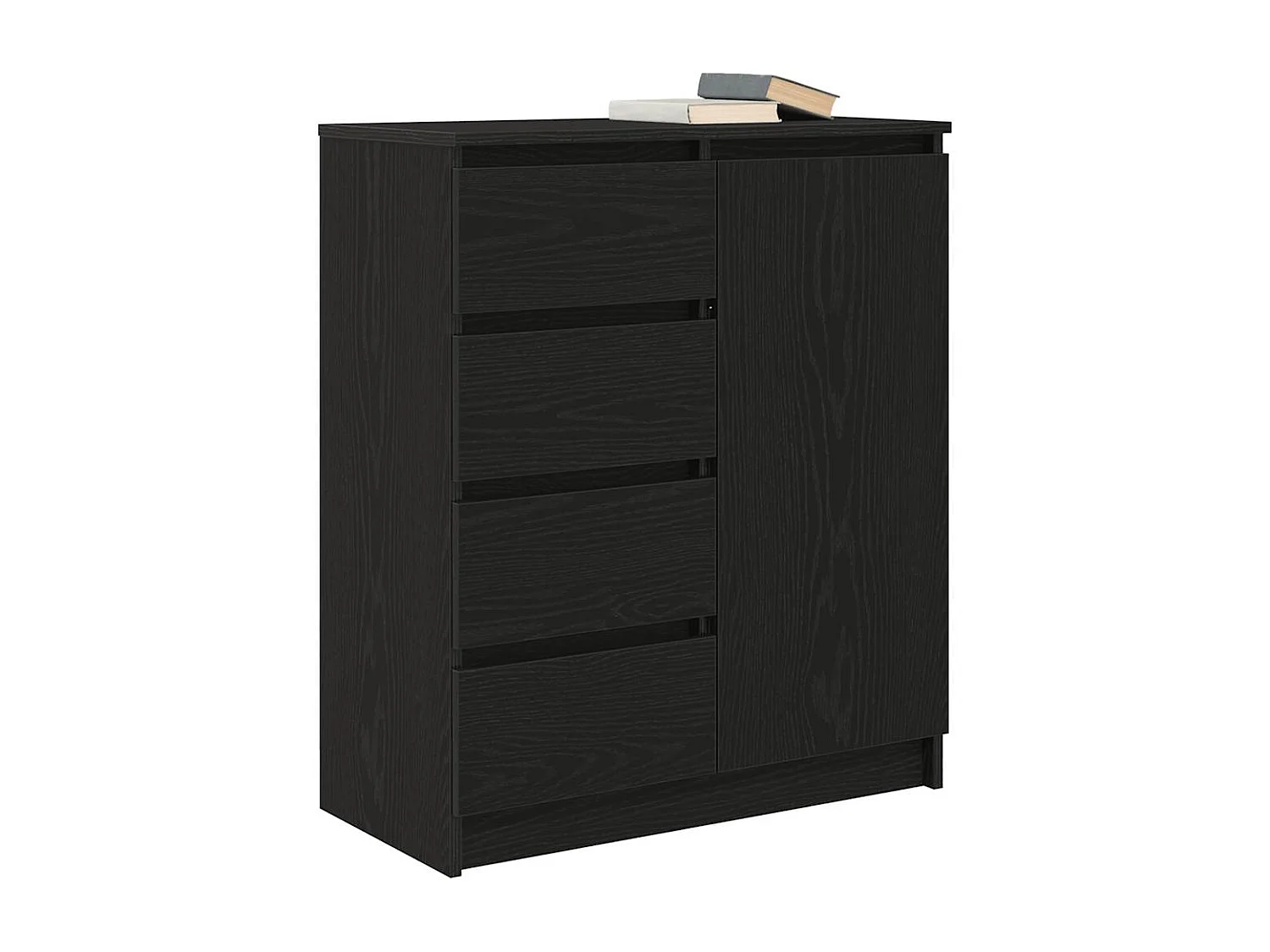 Buffet | Commode à tiroir | Meuble de rangement avec tiroirs chêne noir 71x35x84 cm bois d'ingénierie