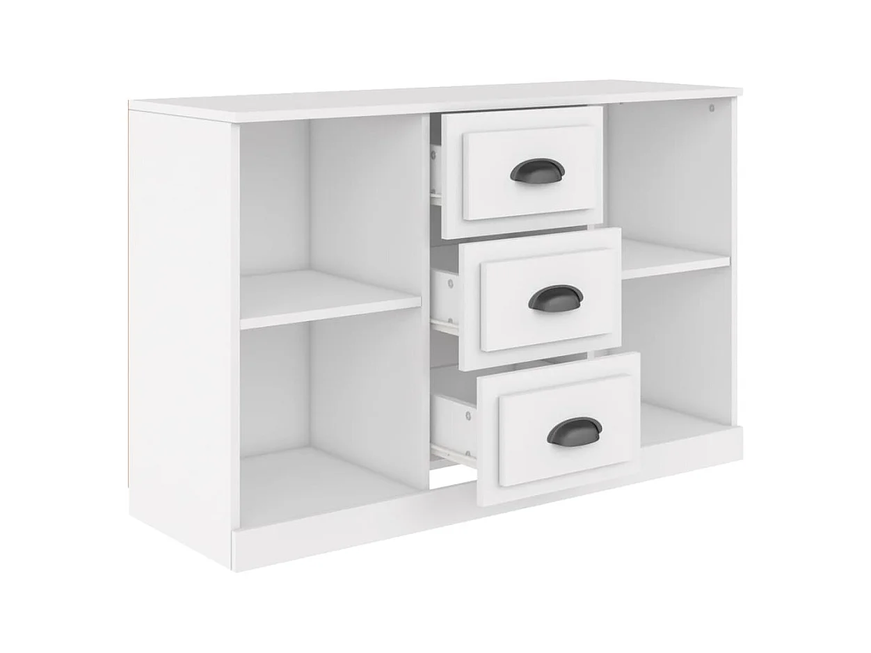 Credenza | Buffet | Armadio Bianca 104,5x35,5x67,5 cm in Legno Multistrato