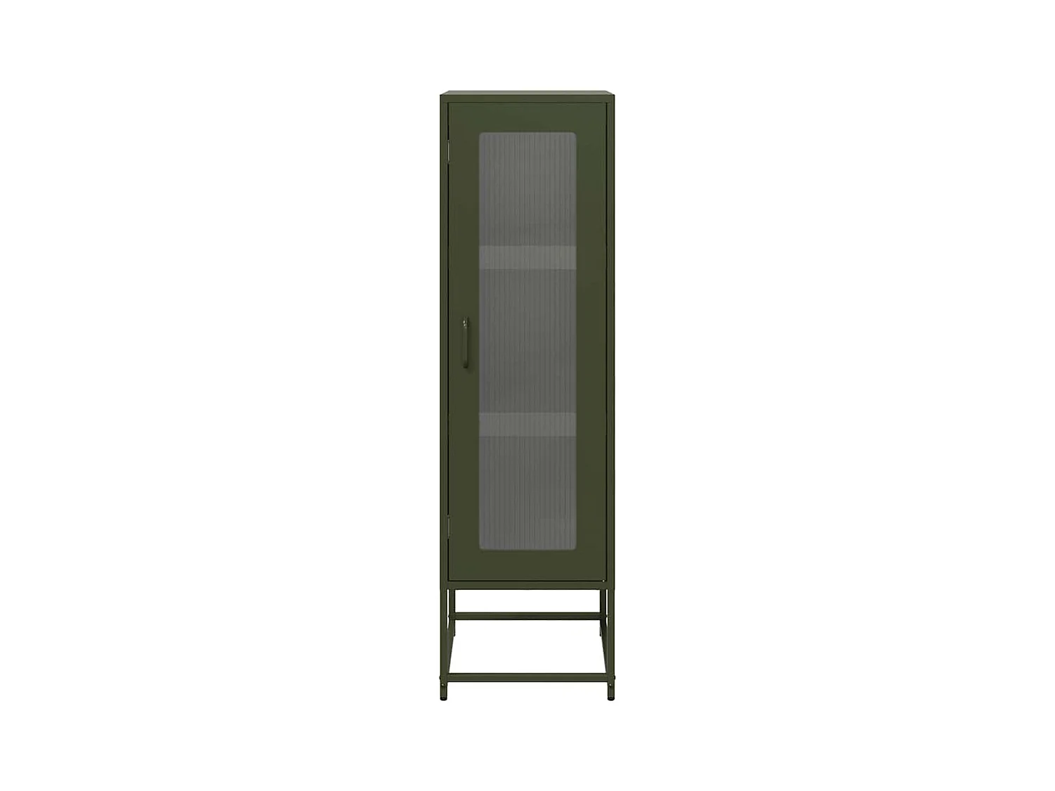 Buffet | Bahut | Meuble de rangement haut vert olive 36x39x123 cm acier laminé à froid