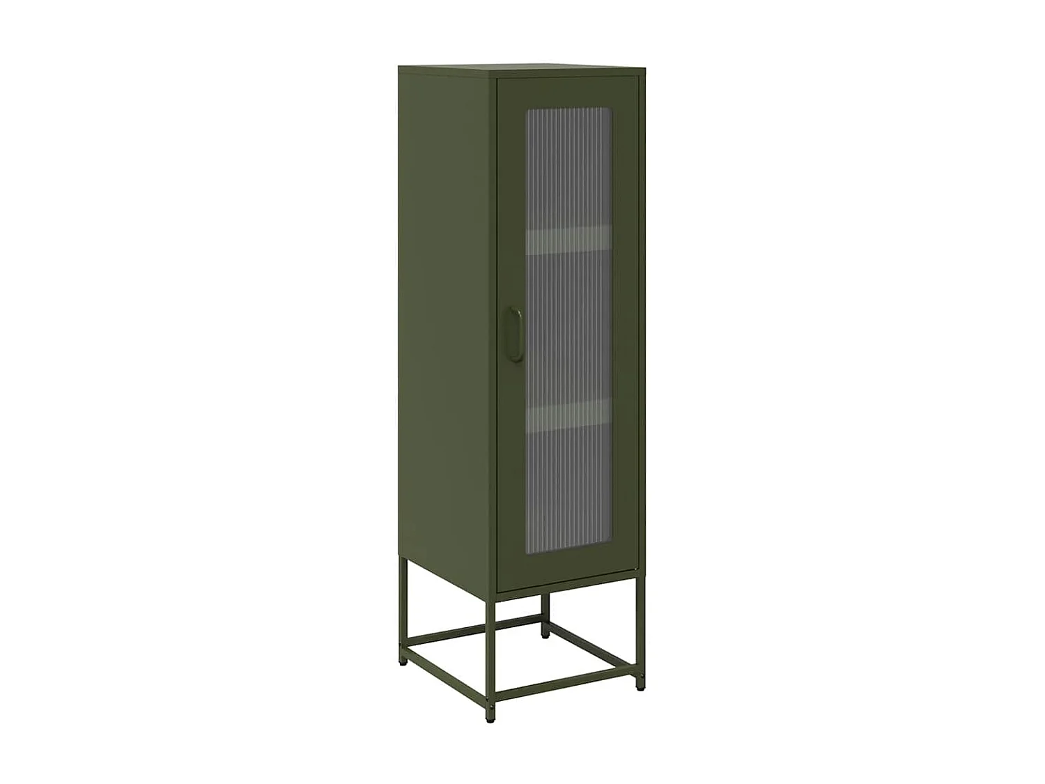 Buffet | Bahut | Meuble de rangement haut vert olive 36x39x123 cm acier laminé à froid